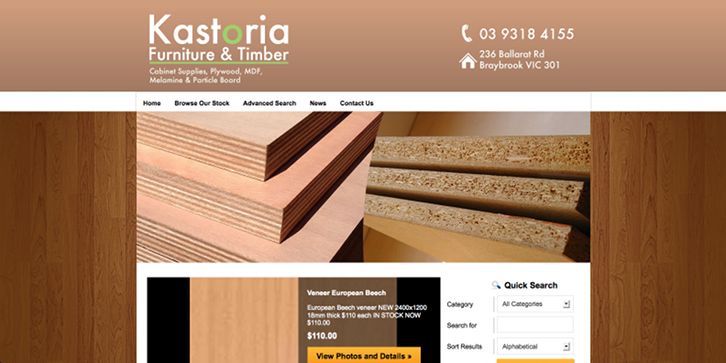 New Website Launched for Kastoria Furniture & Timber!